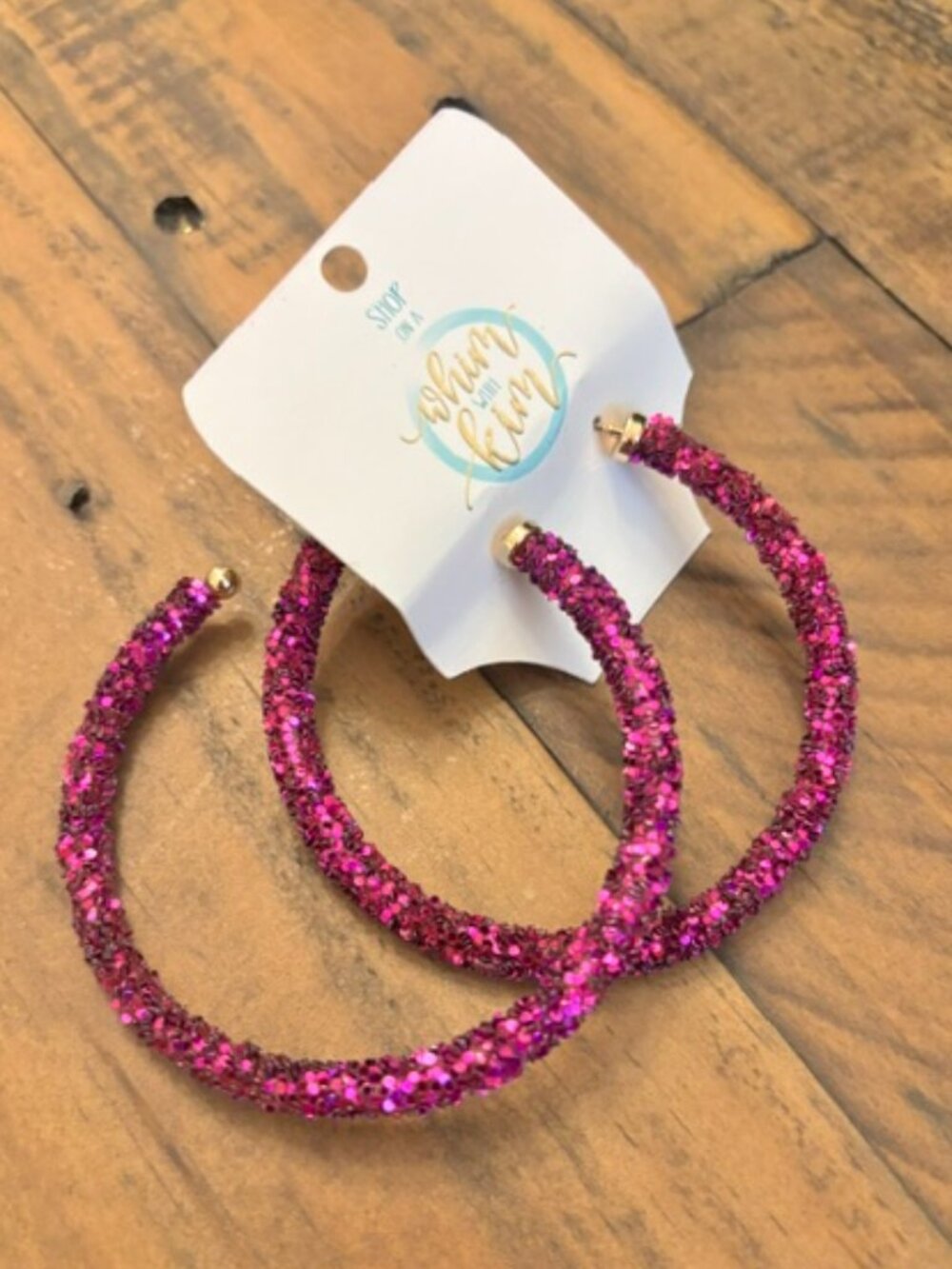 Purple Glitter Hoop Earrings – Sparkly Statement Earrings